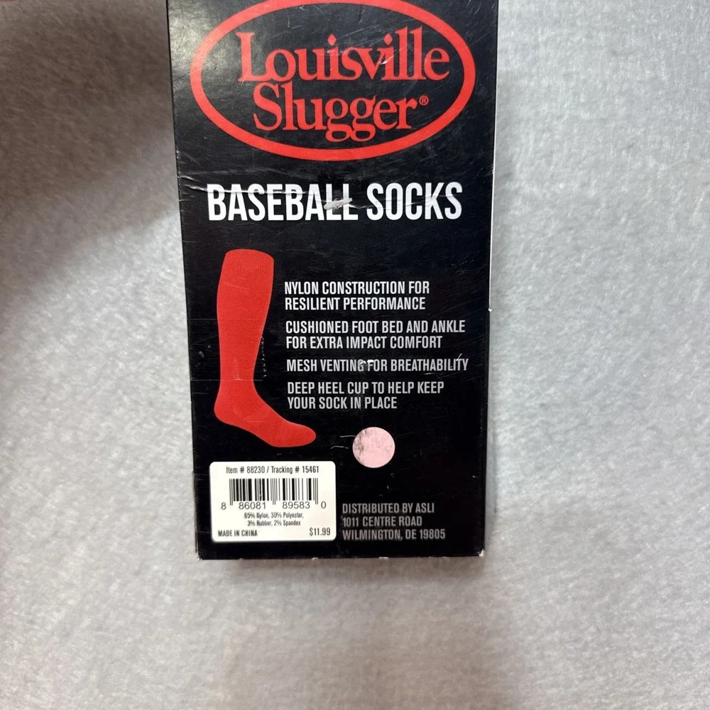 Louisville Slugger Baseball Knee High Socks 2 Pair Shoe Size‎ Youth 9-1
